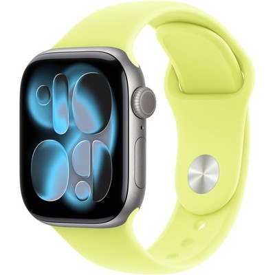 Умные часы Apple Watch Series 11, 42 mm, Space Gray Aluminium Neon Yellow Sport Band - фото 51798