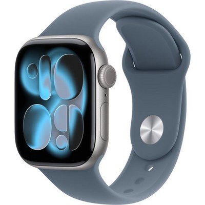 Умные часы Apple Watch Series 11, 42 mm, Space Gray Aluminium Anchor Blue Sport Band - фото 51801