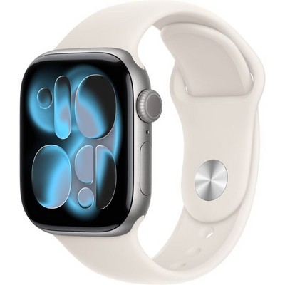 Умные часы Apple Watch Series 11, 42 mm, Space Gray Aluminium Starlight Sport Band - фото 51807
