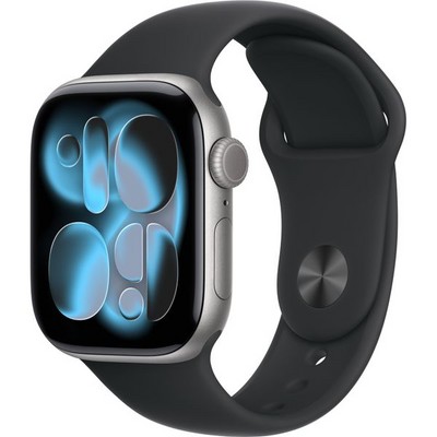 Умные часы Apple Watch Series 11, 42 mm, Space Gray Aluminium Black Sport Band - фото 51810