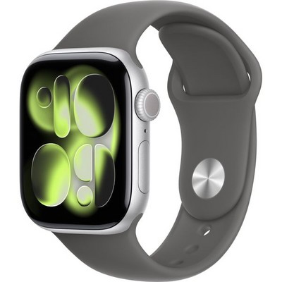 Умные часы Apple Watch Series 11, 42 mm, Silver Aluminium Stone Gray Sport Band - фото 51849