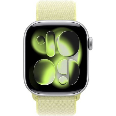 Умные часы Apple Watch Series 11, 42 mm, Silver Aluminium Neon Yellow Sport Loop - фото 51856