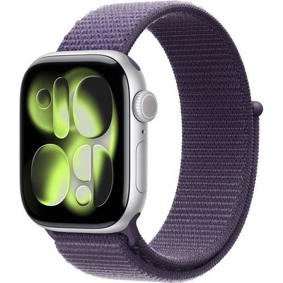 Умные часы Apple Watch Series 11, 42 mm, Silver Aluminium Purple Fog Sport Loop - фото 51861