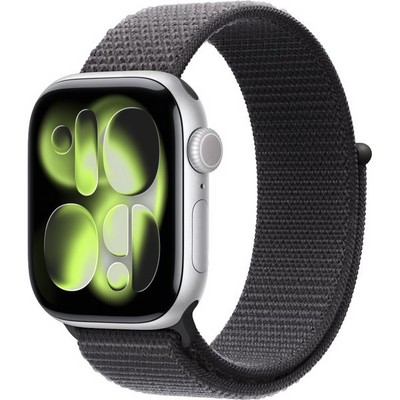 Умные часы Apple Watch Series 11, 42 mm, Silver Aluminium Dark Gray Sport Loop - фото 51867