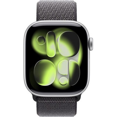 Умные часы Apple Watch Series 11, 42 mm, Silver Aluminium Dark Gray Sport Loop - фото 51868