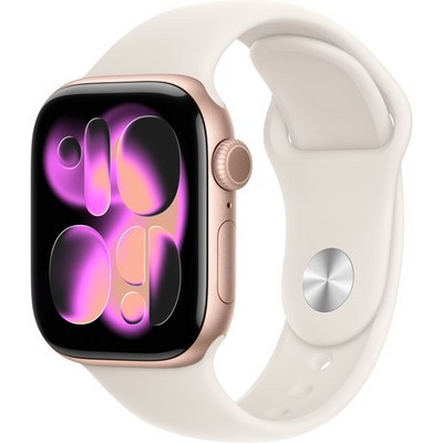 Умные часы Apple Watch Series 11, 42 mm, Rose Gold Aluminium Starlight Sport Band - фото 51879