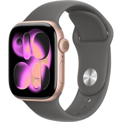 Умные часы Apple Watch Series 11, 42 mm, Rose Gold Aluminium Stone Gray Sport Band - фото 51885