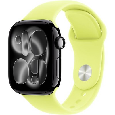 Умные часы Apple Watch Series 11, 42 mm, Jet Black Aluminium Neon Yellow Sport Band - фото 51906