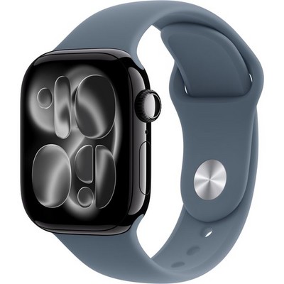 Умные часы Apple Watch Series 11, 42 mm, Jet Black Aluminium Anchor Blue Sport Band - фото 51909