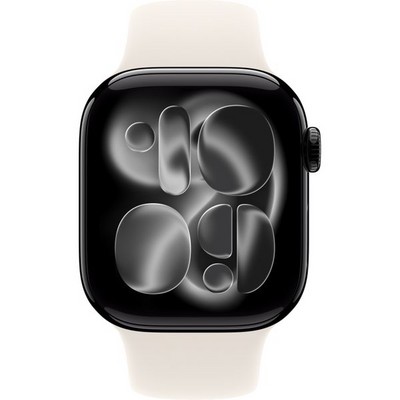 Умные часы Apple Watch Series 11, 42 mm, Jet Black Aluminium Starlight Sport Band - фото 51916