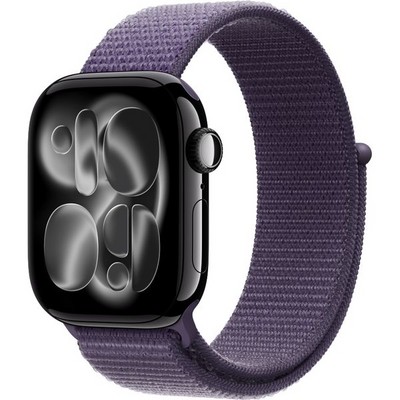 Умные часы Apple Watch Series 11, 42 mm, Jet Black Aluminium Purple Fog Sport Loop - фото 51933
