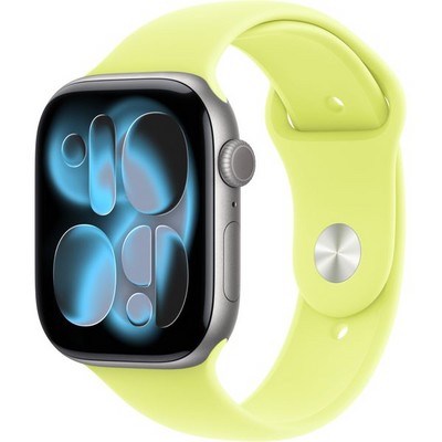 Умные часы Apple Watch Series 11, 46 mm, Space Gray Aluminium Neon Yellow Sport Band - фото 51942