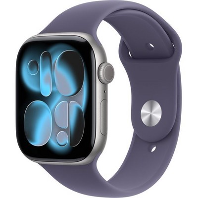 Умные часы Apple Watch Series 11, 46 mm, Space Gray Aluminium Purple Fog Sport Band - фото 51948