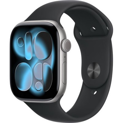 Умные часы Apple Watch Series 11, 46 mm, Space Gray Aluminium Black Sport Band - фото 51954