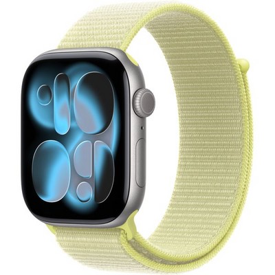 Умные часы Apple Watch Series 11, 46 mm, Space Gray Aluminium Neon Yellow Sport Loop - фото 51963