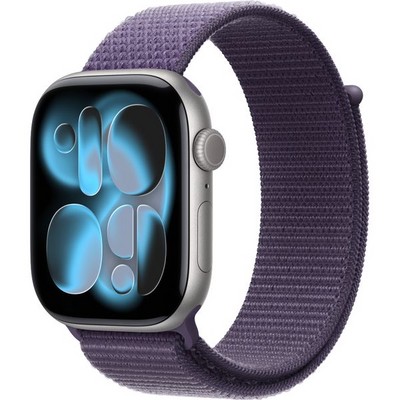 Умные часы Apple Watch Series 11, 46 mm, Space Gray Aluminium Purple Fog Sport Loop - фото 51969