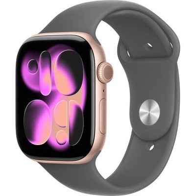 Умные часы Apple Watch Series 11, 46 mm, Rose Gold Aluminium Stone Gray Sport Band - фото 52029