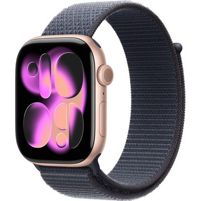 Умные часы Apple Watch Series 11, 46 mm, Rose Gold Aluminium Anchor Blue Sport Loop - фото 52038