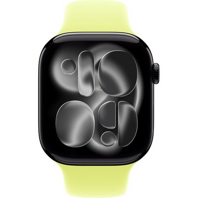 Умные часы Apple Watch Series 11, 46 mm, Jet Black Aluminium Neon Yellow Sport Band - фото 52051
