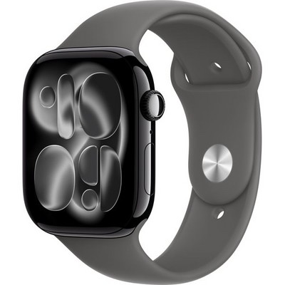 Умные часы Apple Watch Series 11, 46 mm, Jet Black Aluminium Stone Gray Sport Band - фото 52065