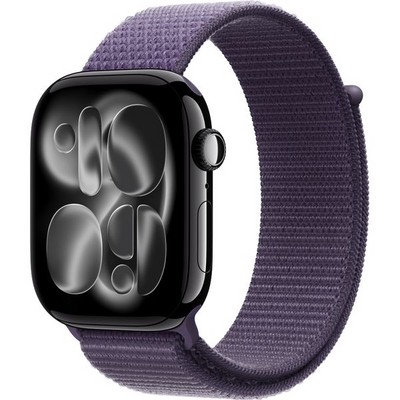 Умные часы Apple Watch Series 11, 46 mm, Jet Black Aluminium Purple Fog Sport Loop - фото 52077