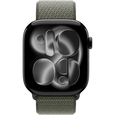 Умные часы Apple Watch Series 11, 46 mm, Jet Black Aluminium Forest Sport Loop - фото 52081