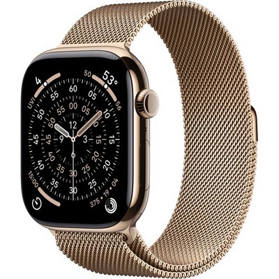 Умные часы Apple Watch Series 11, 46 mm, S-M/M-L Gold Titanium Milanese Loop - фото 52107