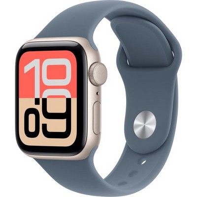 Умные часы Apple Watch SE 3, 40 mm, Starlight Aluminium Anchor Blue Sport Band - фото 52161