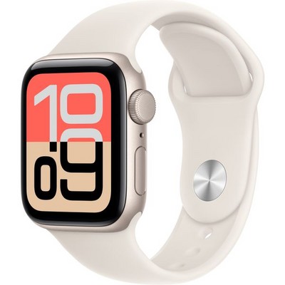 Умные часы Apple Watch SE 3, 40 mm, Starlight Aluminium Starlight Sport Band - фото 52167