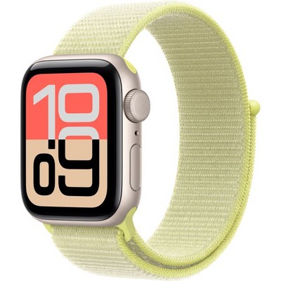 Умные часы Apple Watch SE 3, 40 mm, Starlight Aluminium Neon Yellow Sport Loop - фото 52179