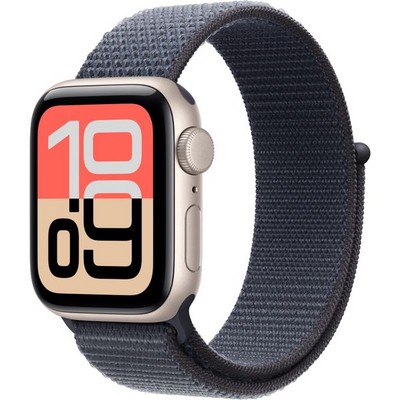 Умные часы Apple Watch SE 3, 40 mm, Starlight Aluminium Anchor Blue Sport Loop - фото 52182