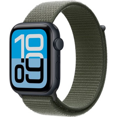 Умные часы Apple Watch SE 3, 44 mm, Midnight Aluminium Forest Sport Loop - фото 52224