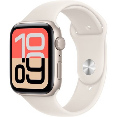 Умные часы Apple Watch SE 3, 44 mm, Starlight Aluminium Starlight Sport Band - фото 52239