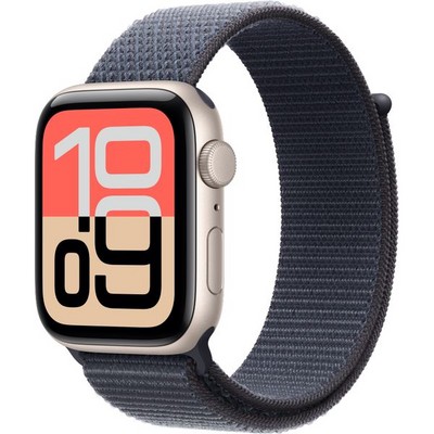 Умные часы Apple Watch SE 3, 44 mm, Starlight Aluminium Anchor Blue Sport Loop - фото 52254