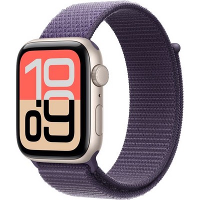 Умные часы Apple Watch SE 3, 44 mm, Starlight Aluminium Purple Fog Sport Loop - фото 52257