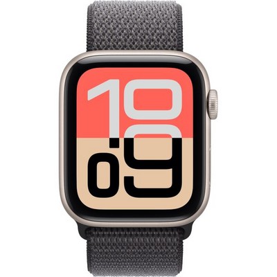 Умные часы Apple Watch SE 3, 44 mm, Starlight Aluminium Dark Gray Sport Loop - фото 52264