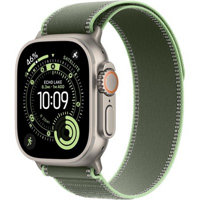 Умные часы Apple Watch Ultra 3, 49 mm, Natural S-M/М-L Trail Loop Green/Neon - фото 52278