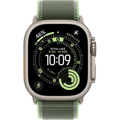 Умные часы Apple Watch Ultra 3, 49 mm, Natural S-M/М-L Trail Loop Green/Neon - фото 52279