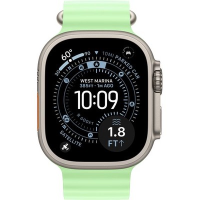 Умные часы Apple Watch Ultra 3, 49 mm, Natural Ocean Band Neon Green - фото 52285