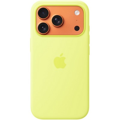 Чехол Apple iPhone 17 Pro Silicone Case with MagSafe Neon Yellow - фото 53228