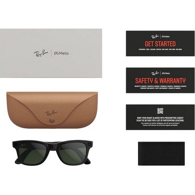 Умные очки Ray-Ban Wayfarer (Gen 2) RW4012 Shiny Black/ Transitions Graphite Green lenses Size M (50mm) - фото 55241