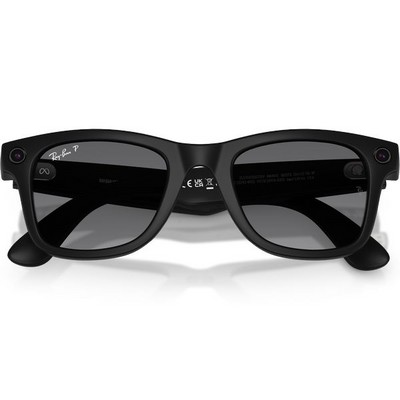 Умные очки Ray-Ban Wayfarer (Gen 2) RW4012 Matte Black/ Polar Gradient Graphite lenses Size L - фото 56695