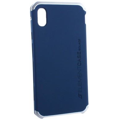 Чехол-накладка противоударный (AL&Pl) для Apple iPhone XS Max (6.5") Solace Синий (серебристый ободок) - фото 7794