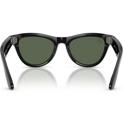 Умные очки Ray-Ban Skyler (Gen2) RW4014 Shiny Black/G15 Green lenses Size M (52mm) - фото 58472