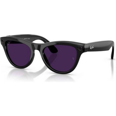 Умные очки Ray-Ban Skyler (Gen2) RW4014 Shiny Black/Transitions Amethyst lenses Size M (52mm) - фото 58482