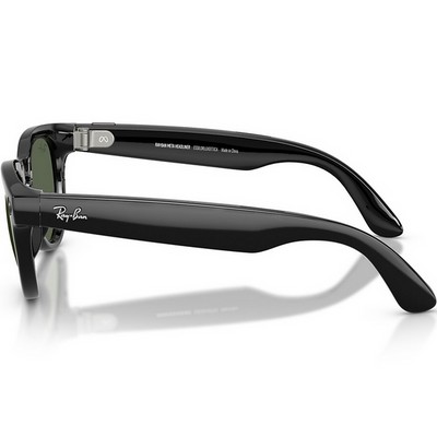 Умные очки Ray-Ban Headliner (Gen2) RW4013 Shiny Black/G15 Green lenses Size M (50mm) - фото 58497