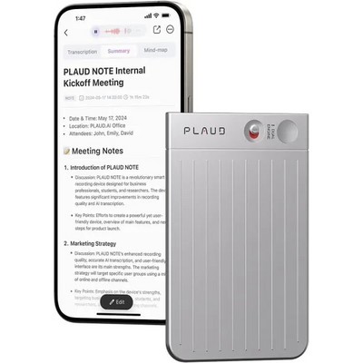 Диктофон Plaud Note ChatGPT Silver - фото 58737