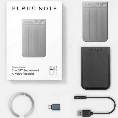 Диктофон Plaud Note ChatGPT Silver - фото 58742