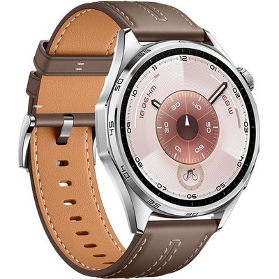 Умные часы Huawei Watch GT 6 46mm Grey Composite Leather Strap - фото 60082
