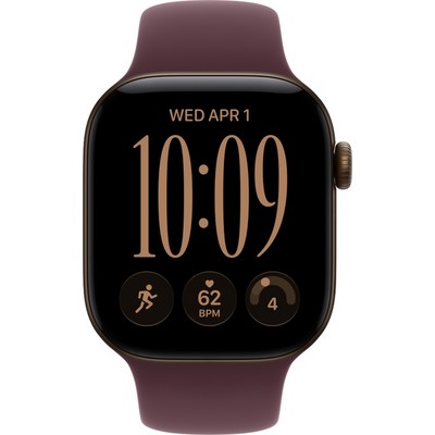 Умные часы Apple Watch Series 12 42mm GPS Dark Bronze Aluminum Case with Burgundy Sport Band SM/ML - фото 60617